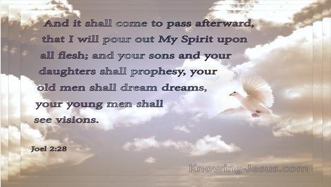 Joel 2:28 I Will Pour Our My Spirit Upon All Flesh (gray)
